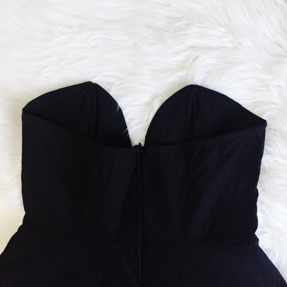 NWOT Nasty Gal Black Bustier Peplum Sleeveless Top - Picture 6 of 8